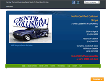 Tablet Screenshot of central-collision.com